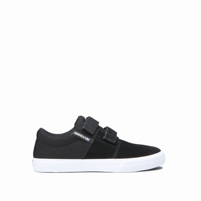 Supra STACKS II VULC VELCRO - Lasten Tennarit - Mustat